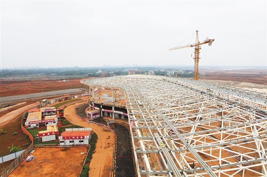 ?？诿捞m國際機場鋼結構建筑應用